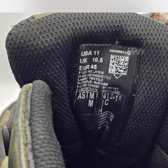 Merrell Work Boots, Moab Vertex Mid WP CT, Size 11 - Picture 8 of 8